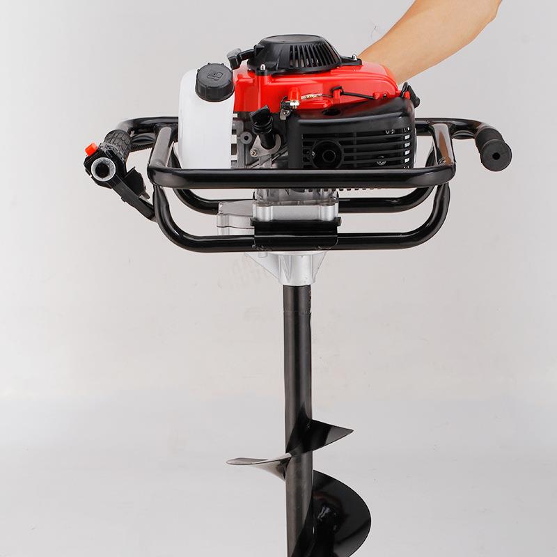 澜墨小型四冲程打桩机打洞机地钻挖坑机汽油种树植树种植机