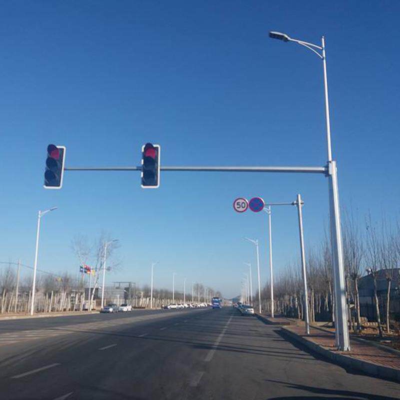 LED交通信号灯杆十字路口人行道红绿灯 道路警示灯
