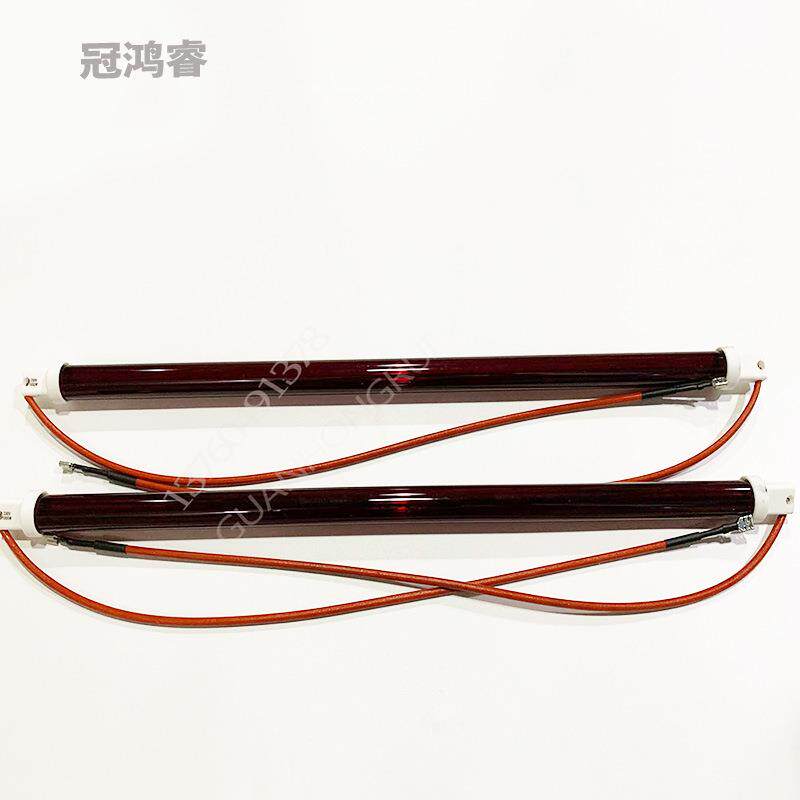 1000W红宝石加热灯管 530MM石英玻璃IR加热灯 红外线加热灯管