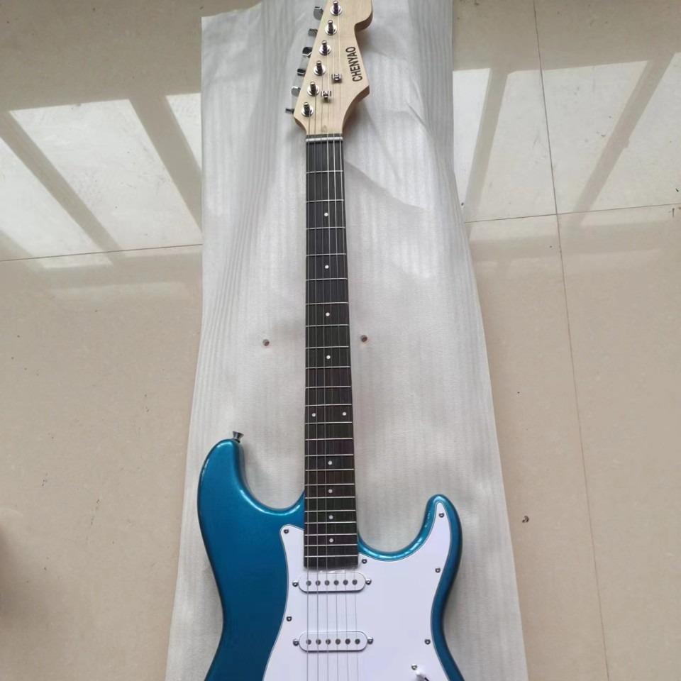 ST电吉他颜色可备注（量大优惠）22品杨木琴体进口枫木闪亮外观