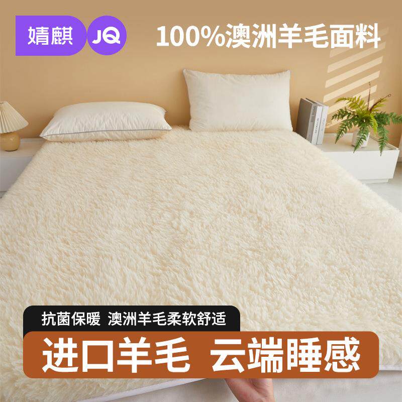 澳洲羊毛床垫婴儿童床褥冬天保暖床单加绒加厚单人睡垫子铺底