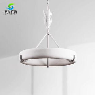 复古石膏灯Athena法式雕花客厅吊灯设计师奶油风卧室主灯餐厅灯具