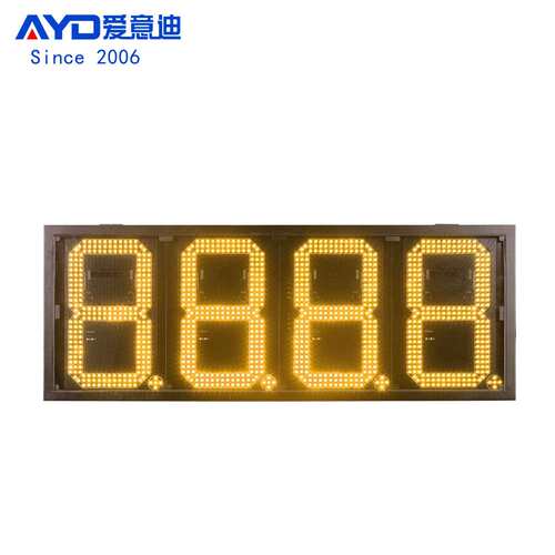 出口12寸红色8888 LED数字显示屏 加油站数字牌LED油价牌生产厂家