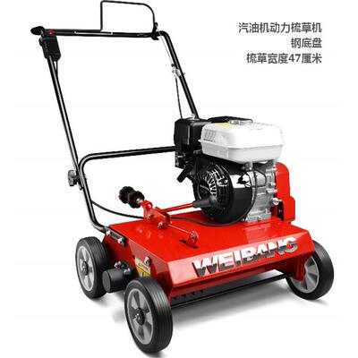 维邦汽油机动梳草机 WB486CRH手推式钢底盘草坪梳草机 园林养护