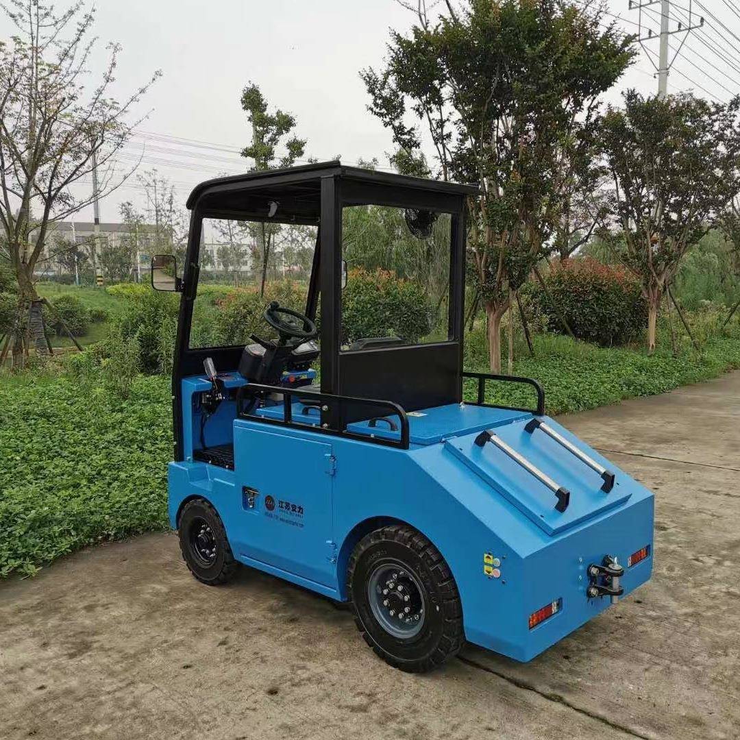 牵引式电动车电动行李牵引车纯电动牵引车码头港口电动牵引车