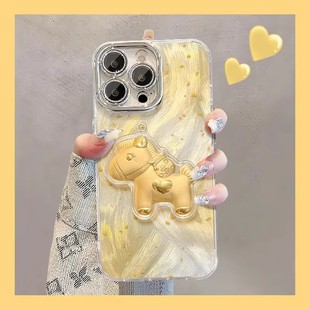 金箔小马手机壳真我neo7新年gtneo5马年neo5适用本命年neo3套neo2t女闪速版 小众全包防摔男高级喜庆过年新款