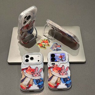 尼克朱迪手机壳oppofindx8双支架findx8pro情侣x8ultra一对findx8S硅胶狐狸女防摔全包简约套兔子新款男卡通