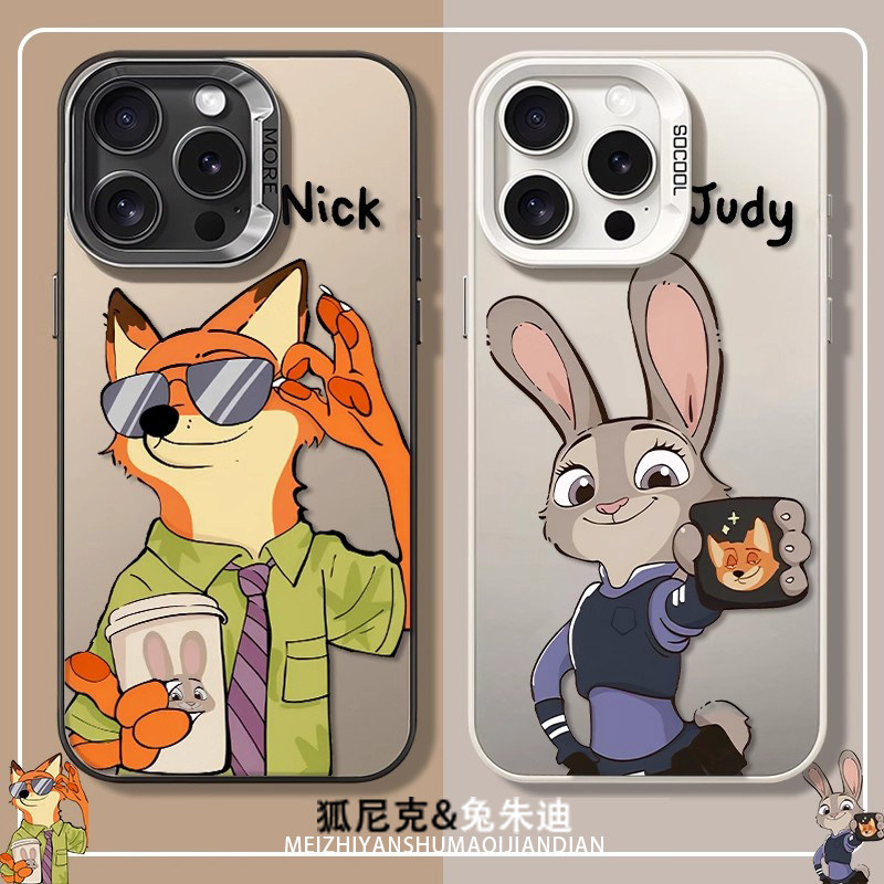 尼克朱迪情侣一对手机壳疯狂动物城周边