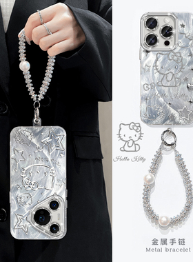 闪粉凯蒂猫适用iphone17promax手机壳小米15可爱华为mate70卡通1614套p60一加13防摔nova1211女新款iqooneo10