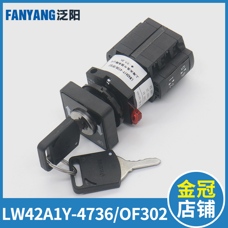 电梯电源锁扶梯钥匙开关LnW42A1Y-4736OF302 DAA177CD1适用奥的斯