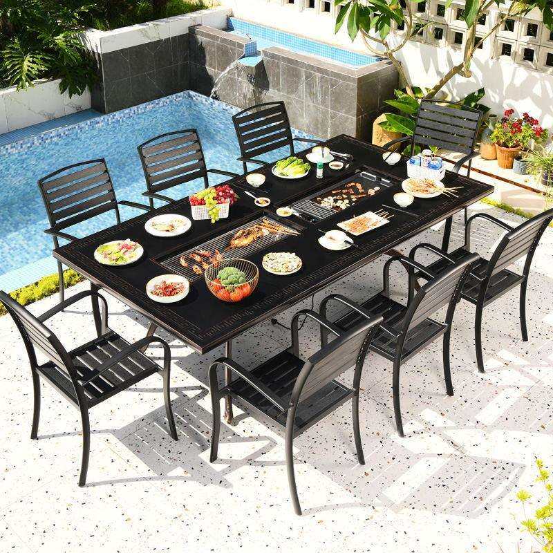 户外烧烤桌椅庭院电烤炉家用露台院子别墅铸铝室外休闲大型烧烤架,鲜花速递/花卉仿真/绿植园艺,割草机/草坪机,淘宝优惠券,粉丝福利购,淘宝优惠卷