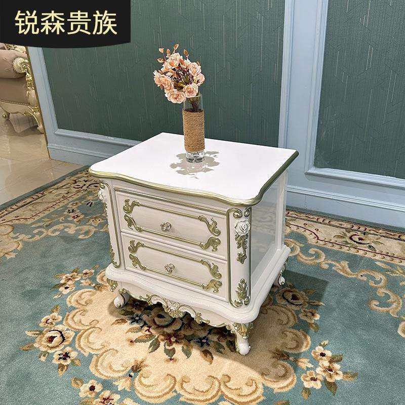 法式床头柜双抽屉欧式宫廷简约新古典卧室收纳柜角几实木床边柜,鲜花速递/花卉仿真/绿植园艺,割草机/草坪机,淘宝优惠券,粉丝福利购,淘宝优惠卷