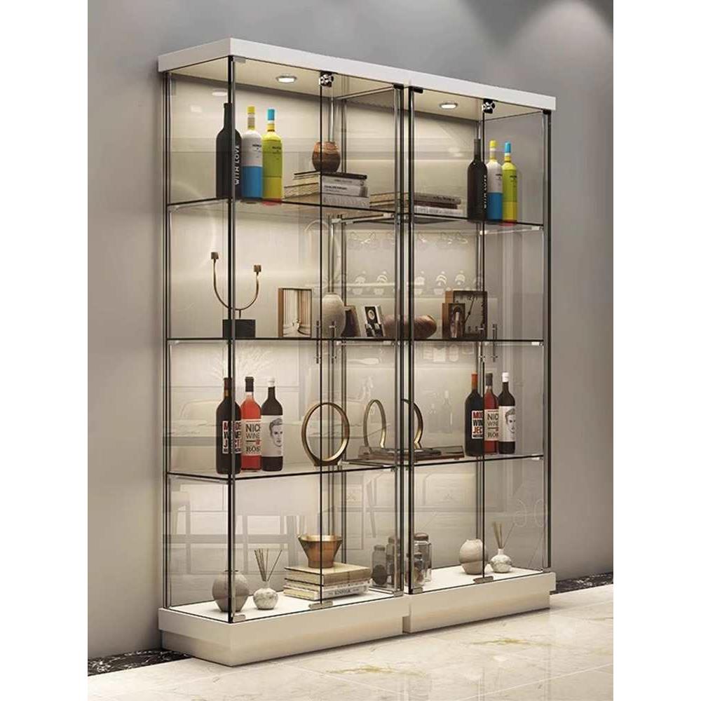 玻璃门酒柜酒架用客厅餐边柜靠墙轻奢展示柜简约储物