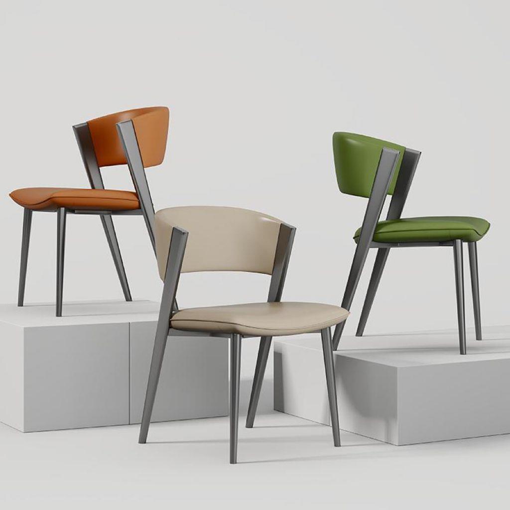 极简样板房家用餐椅美甲梳妆台半弧靠背椅高端设计师轻奢洽谈椅子