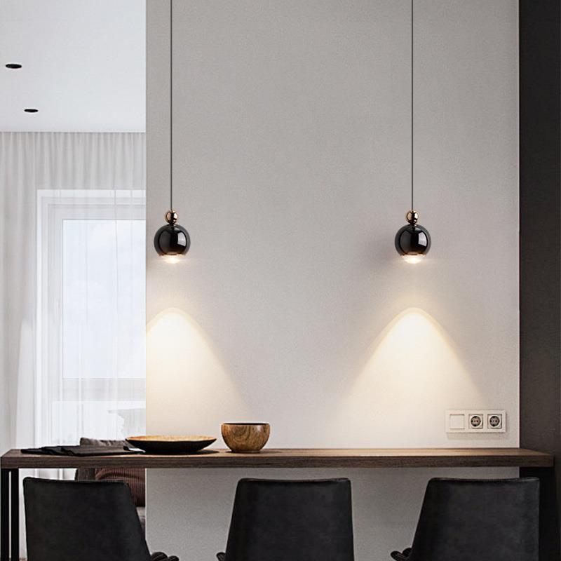 现代轻奢简约家用卧室客厅餐厅民宿吧台装饰创意灯北欧床头小吊灯