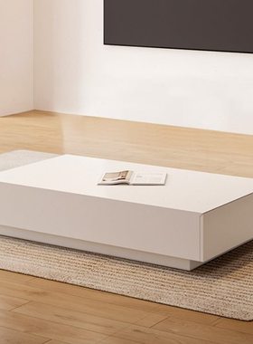 北欧茶几白色小户型客厅家用实木储物现代简约方形茶几茶桌茶台