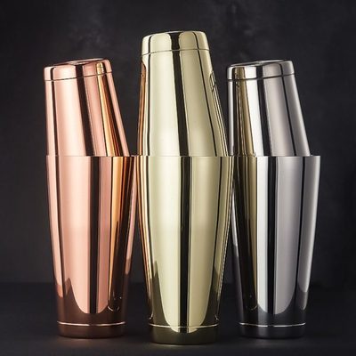 调酒师 水子波士顿氷子摇酒壶矮款双手波士顿调酒器摇酒壶Shaker