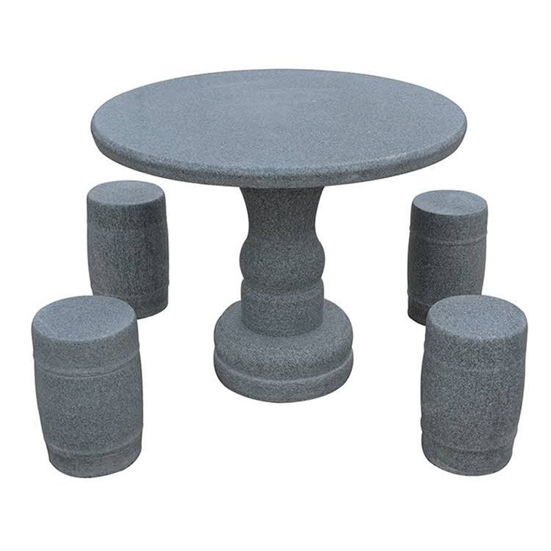 花岗岩大理石桌圆桌石凳子庭y院花园家用户外R公园长条椅靠背石板