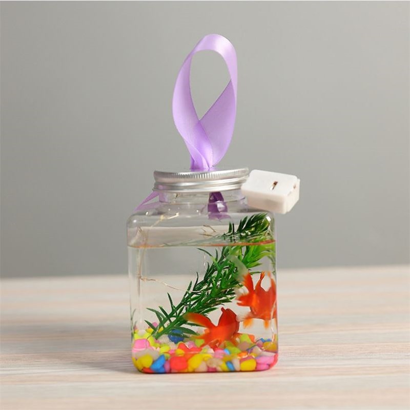 网红发光罐罐鱼网红罐p罐鱼瓶子夜市摆摊鱼罐罐罐鱼摆摊材料包鱼