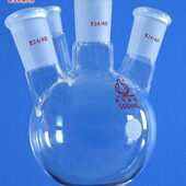 3000mlLH 中规格斜四口四颈圆底蒸馏反应厚壁烧瓶1000 2000