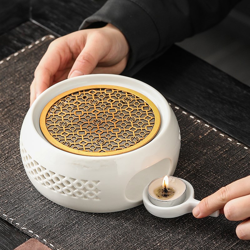 暖茶温茶炉花茶i壶蜡烛煮茶炉陶瓷底座加热炉保温明火烤橘子煮茶