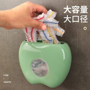 保鲜膜套收纳盒厨房家用壁挂式大容量免打孔保鲜袋挂墙抽取整理盒