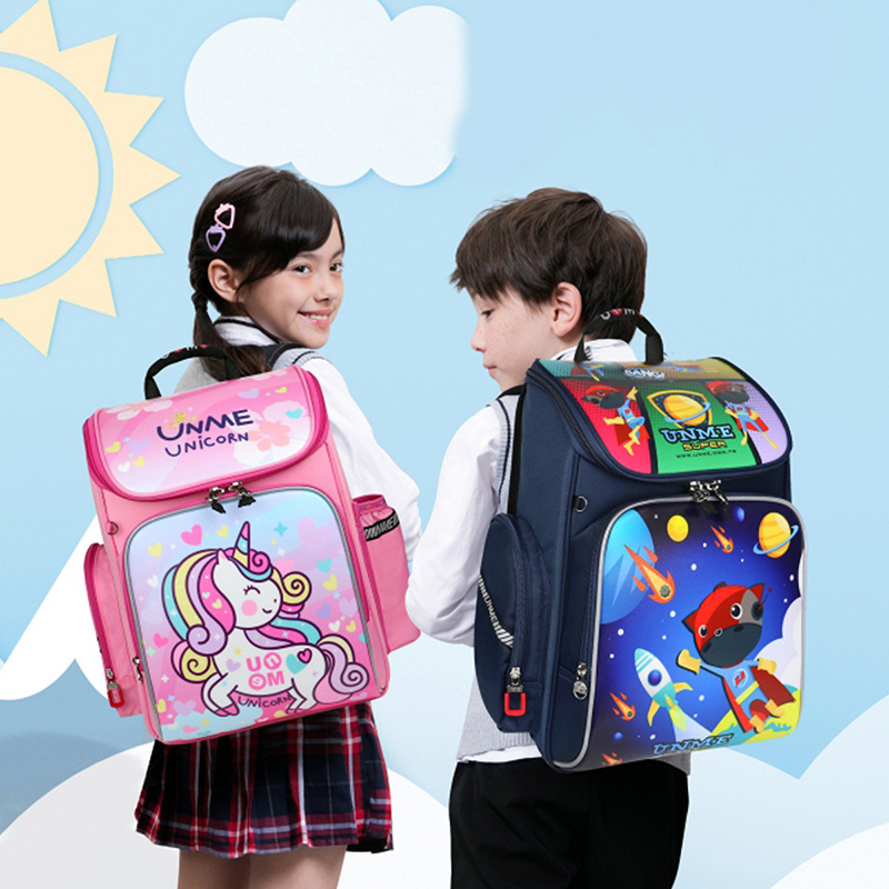 2021新品unme品牌书包减负1-4年级I男女小学生儿童超轻便双肩背包