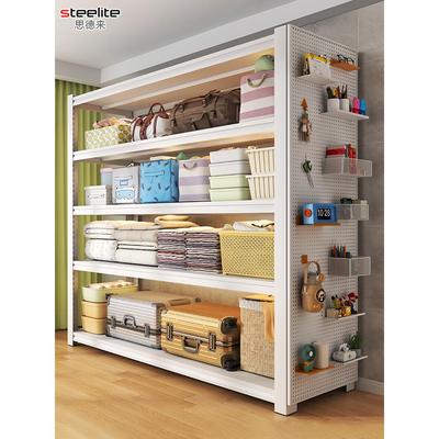 家用多层置物架落地杂物架仓库阳台储物架靠墙金属洞洞板收纳货架