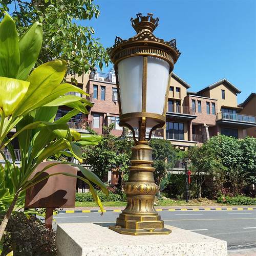 简欧草坪灯柱头灯欧式柱头灯柱子灯别墅户外大门围墙灯门柱灯防水
