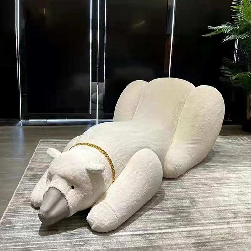 意大利设计师意式北极熊翘臀沙发别墅单人椅懒人休闲躺椅设计师款