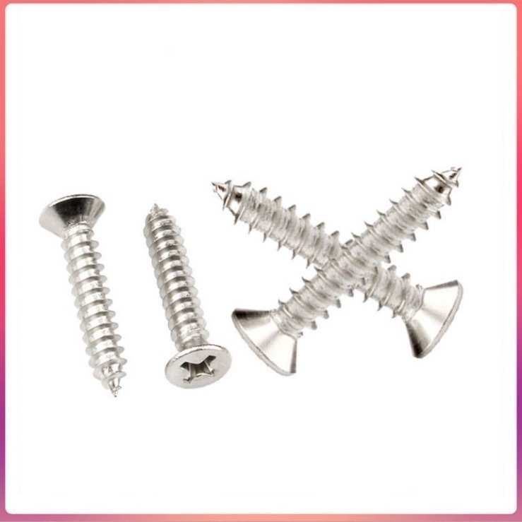 【M1.0-M4】镀镍/黑色沉头自攻电子螺丝KA十字槽平头尖尾自攻螺钉