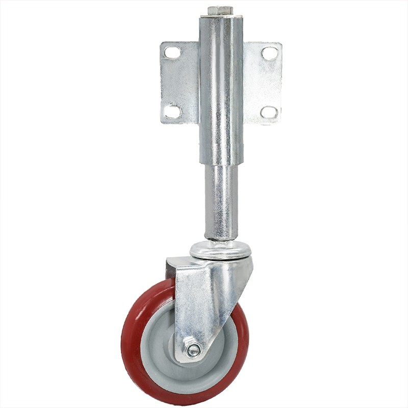 卓妙弹簧轮大门减震脚轮铁门4寸5寸伸缩轮中型3寸静音万向轮轮子