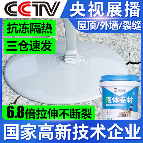 屋顶防水补漏专用涂料楼顶房顶堵漏E王外墙裂缝漏水沥青材料防漏