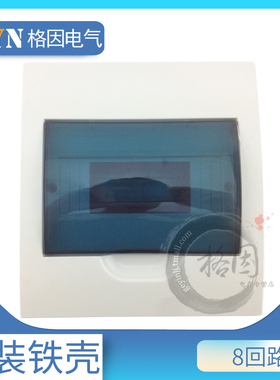 梅兰箱8位8P明装铁壳o照明配电箱8回路空开箱DZ47 C65透明可视窗