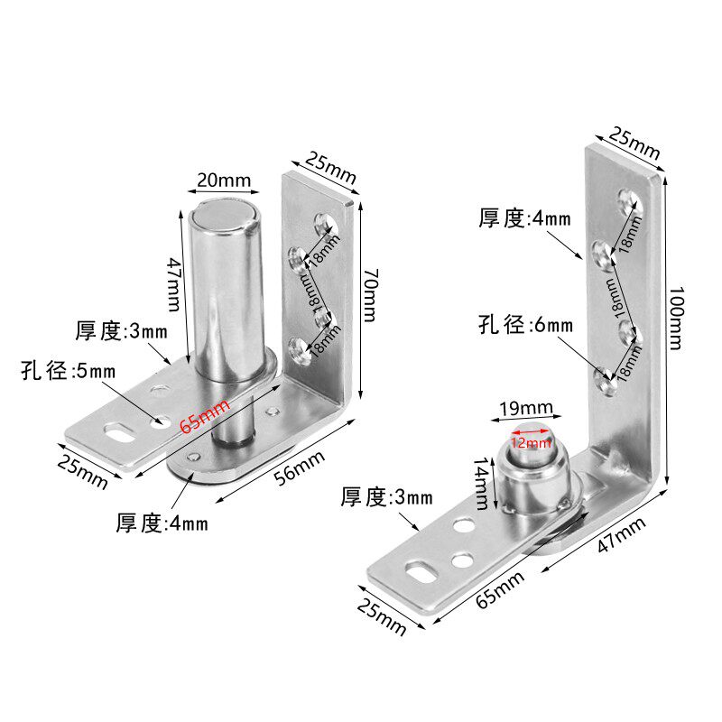 304不锈钢f卫生间隔断铰链自关1602C吧台双向转轴半腰门升降门合