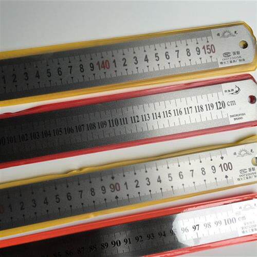 新款钢尺1米5不锈钢尺子直尺加厚钢板尺15/20/30cm50/60/120铁尺