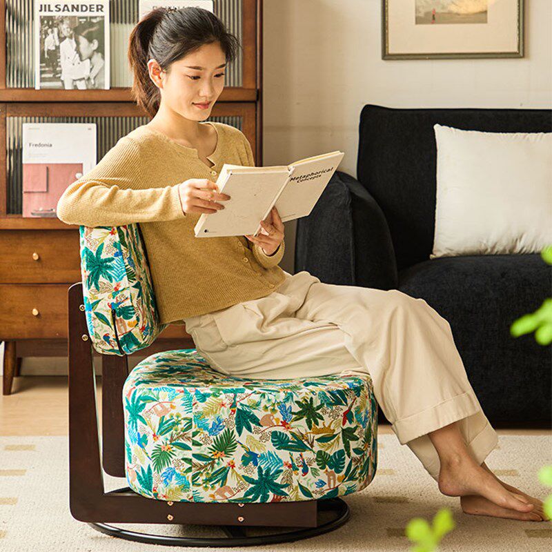 旋转小椅子实木家用m小凳子矮凳成人儿童旋转凳客厅靠背结实沙发