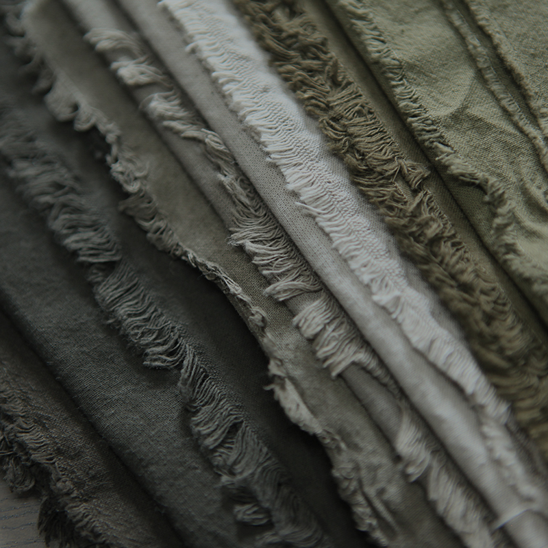 洋葱皮薯莨染布料植物染草木染色面料DIY布组服装桌布拼布刺子绣