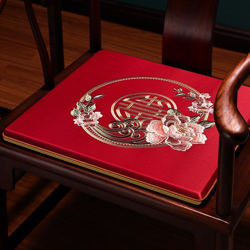 新中式椅垫红木椅子坐垫实木圈椅太师椅茶椅垫座椅垫茶桌茶台垫子