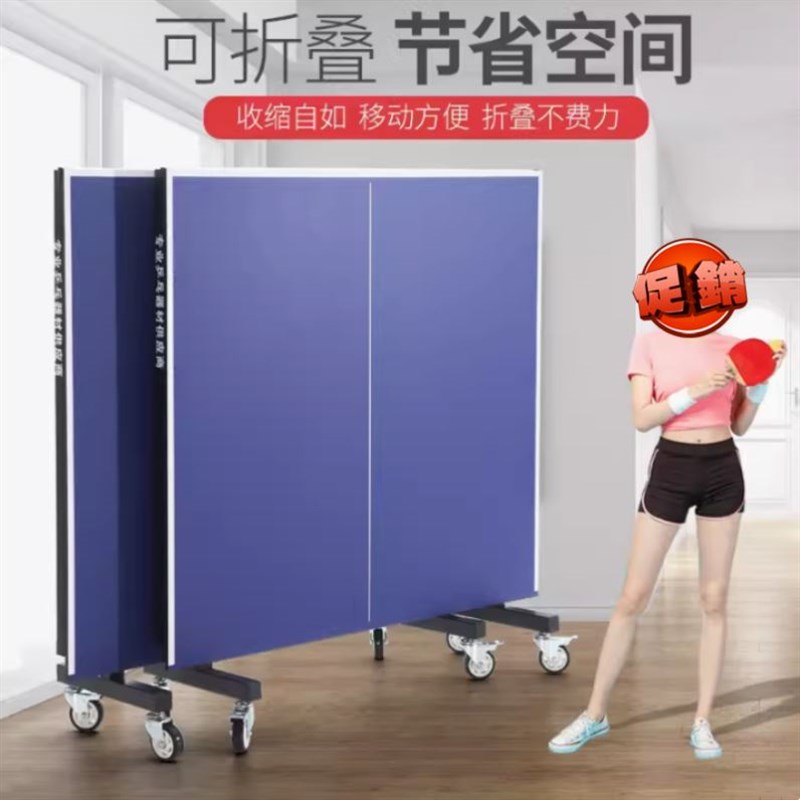 比赛标准型e带轮国标训练专业公园乒乓球台两用俱乐部可移动娱乐