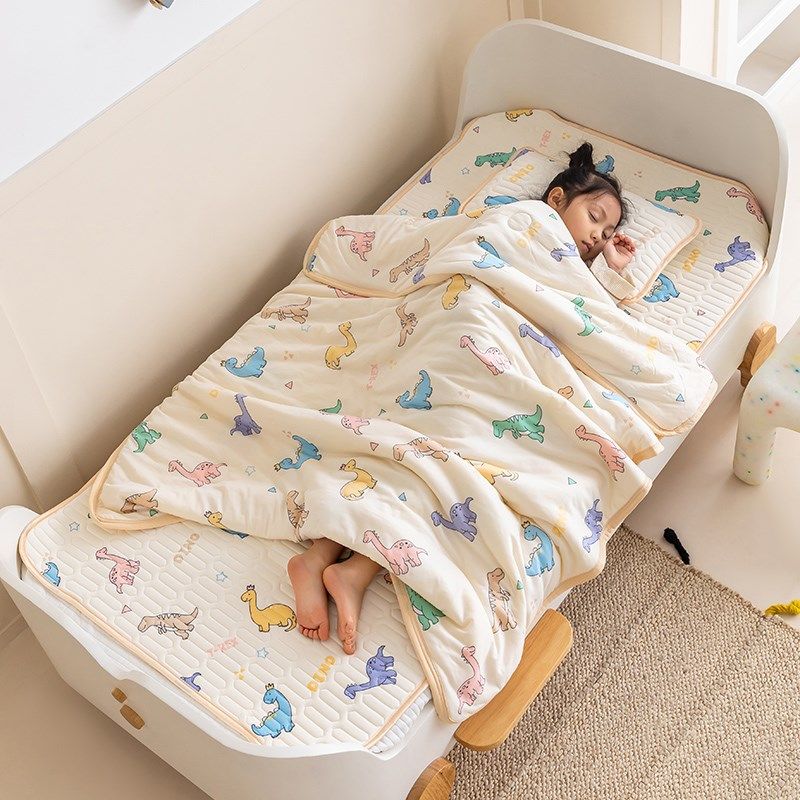 幼儿园被子三件套夏季空调被宝宝午睡软凉席套件夏凉被婴儿薄被子