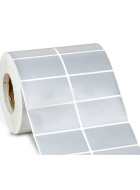 热卖哑银贴纸40X30 22X8特多龙亚银纸OS2L14 314防水不干胶标签纸