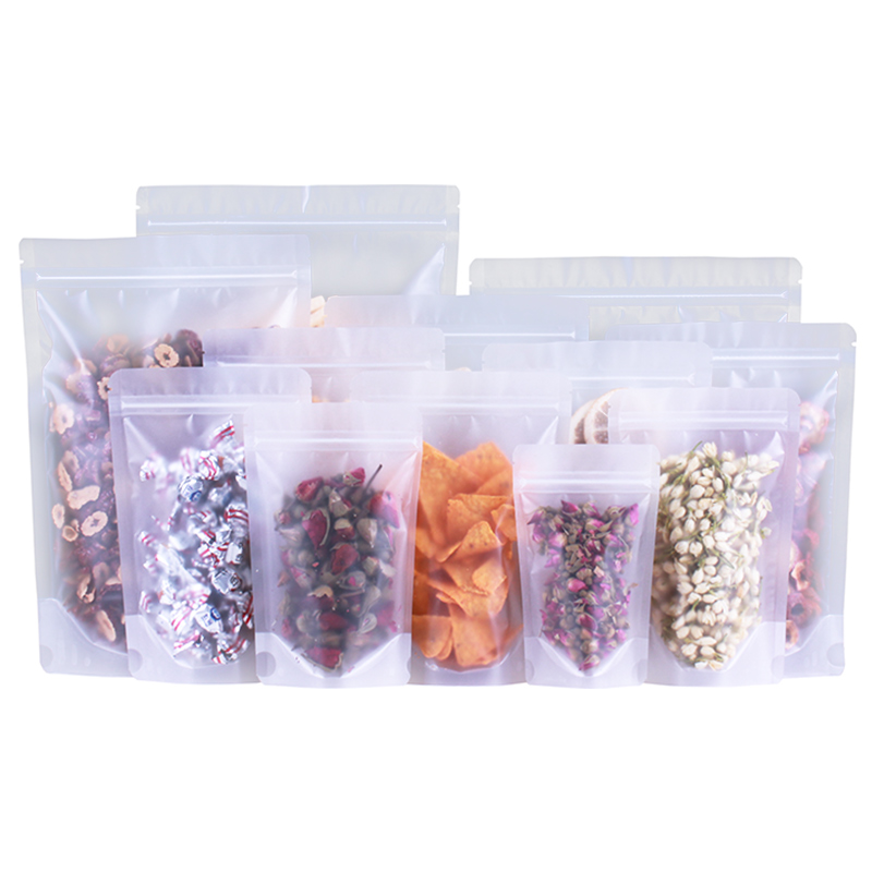 自立袋自封口塑料袋磨砂封口袋加厚食物密封袋保鲜袋包装定制印刷