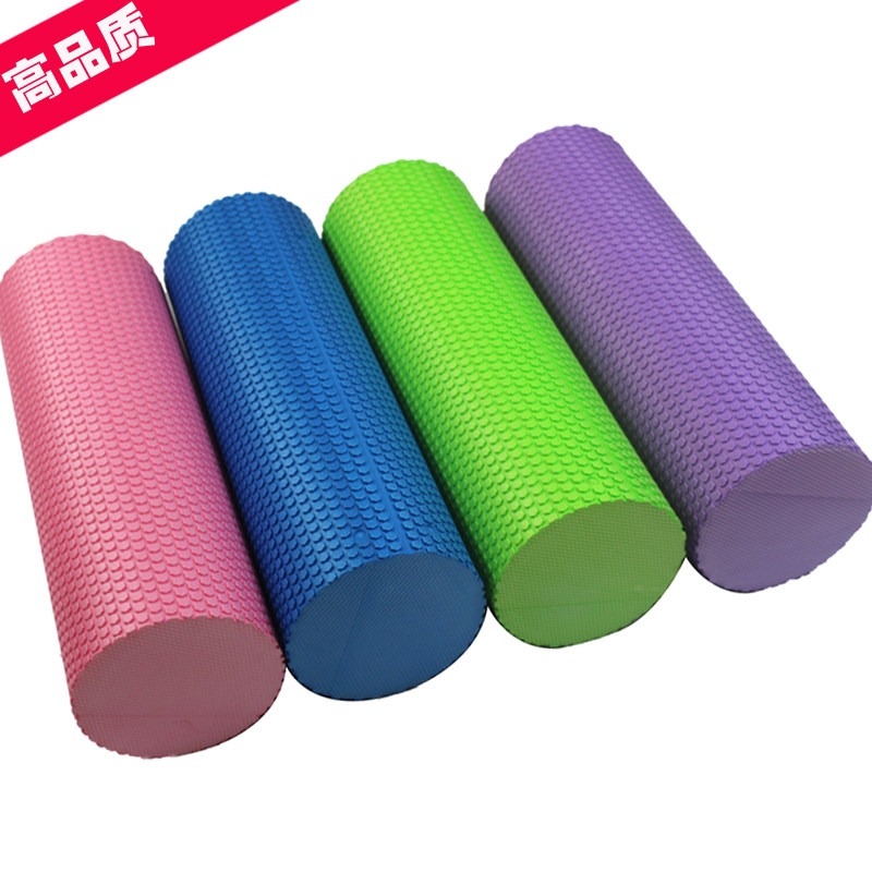 EVA按摩瑜伽柱放松肌肉u健身滚轴浮点泡沫轴普拉提棒实心深度按摩