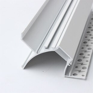 洗墙灯铝槽  嵌入式无边框吊顶石膏天花弧形腰线顶角回光线条灯槽