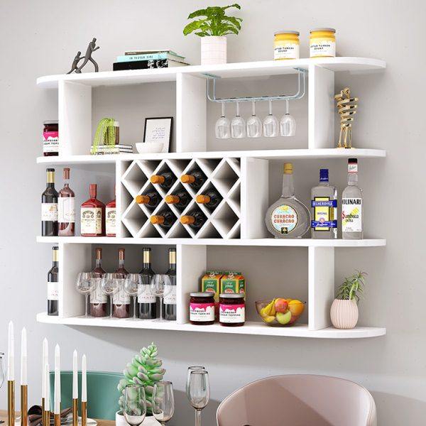 简约壁挂酒柜置物架酒架挂墙红酒收纳架餐厅菱形酒格架悬挂红酒架,住宅家具,酒架,淘宝优惠券,粉丝福利购,淘宝优惠卷