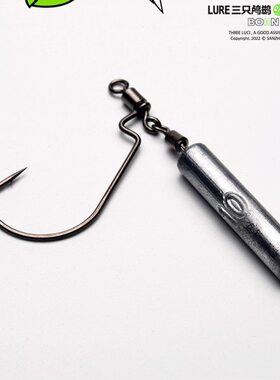 鸡咖钓组长条铅倒钓组圆柱 铅圆孔环铅防挂底鳜鱼钩JIKA钓障碍区