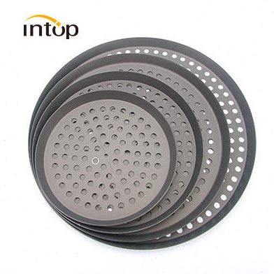 乐汇美国进口薄饼披萨烤盘大孔圆形浅盘9 10 12 16英寸榴莲披萨盘