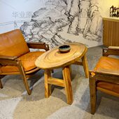 原木风香樟木茶桌小户型客厅全实木独板小茶台侘寂风飘窗阳台茶几