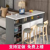 小户型家用吧台桌厨房玄关隔断柜餐边柜多功能置物架现代简约吧台